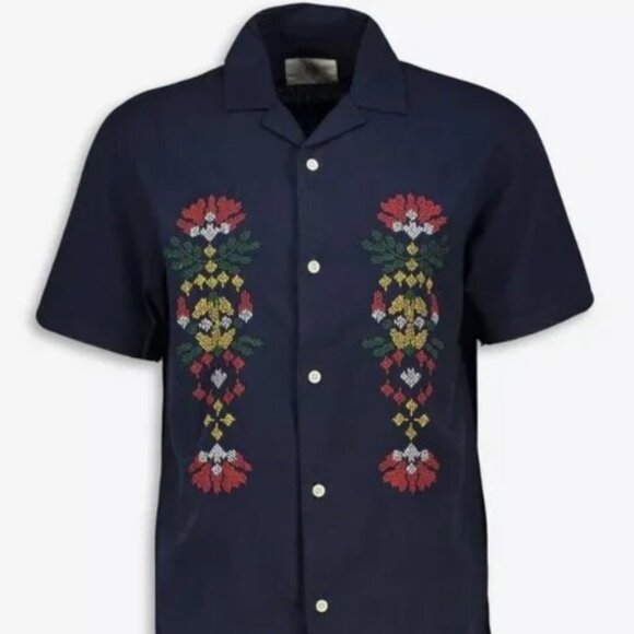 "Folk" Linen Blend Shirt - Picture 5 of 8